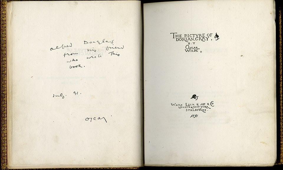 Oscar Wilde'in el yazısı.