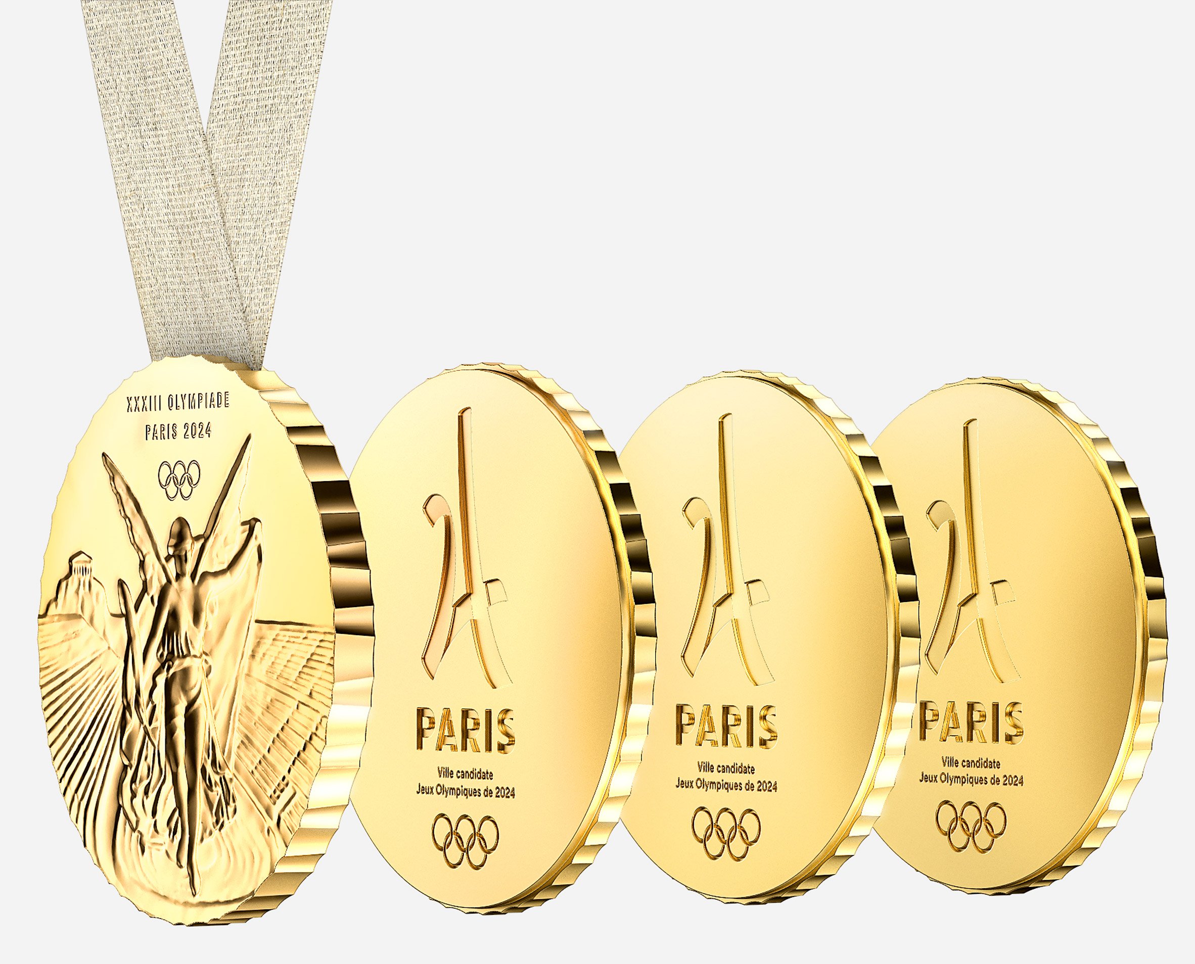 Что дарит в 2024 году. Медали олимпиады 2024. Олимпийские игры в Париже 2024. Золотая медаль Олимпийских игр 2024. Медали Париж 2024.